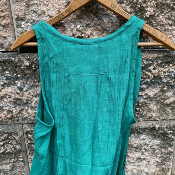 Anthropologie Maeve Pleated Sleeveless Green Blouse - Small - Picture 5 of 5